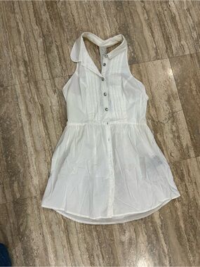 Twelve by Twelve White Sleeveless Button-Front Tunic